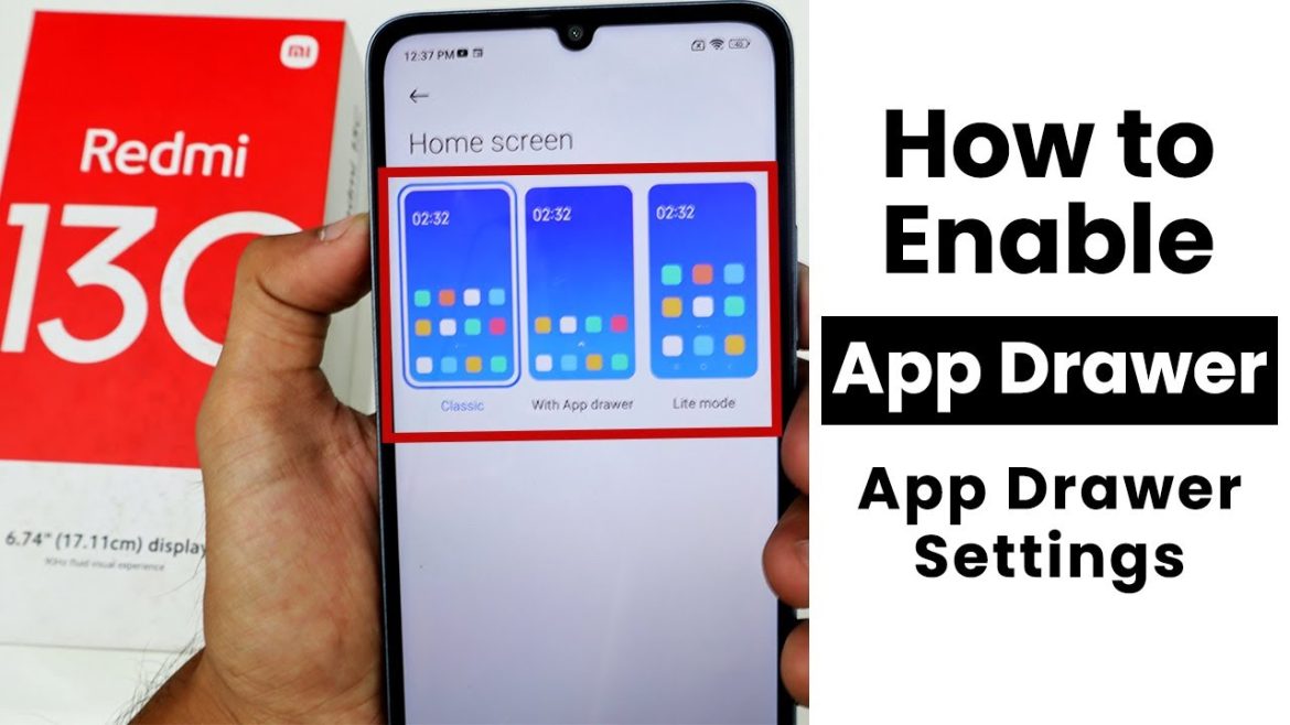 How to Enable App Drawer In Redmi 13C | App Drawer Settings