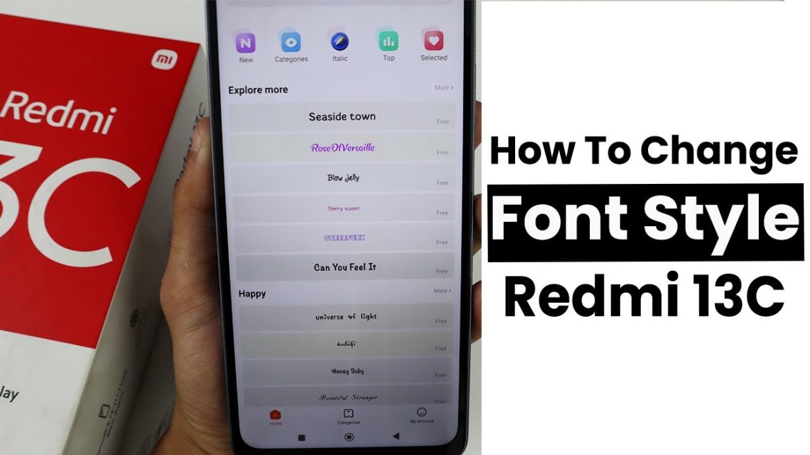 Change Font Style In Redmi 13C | Font Style Settings