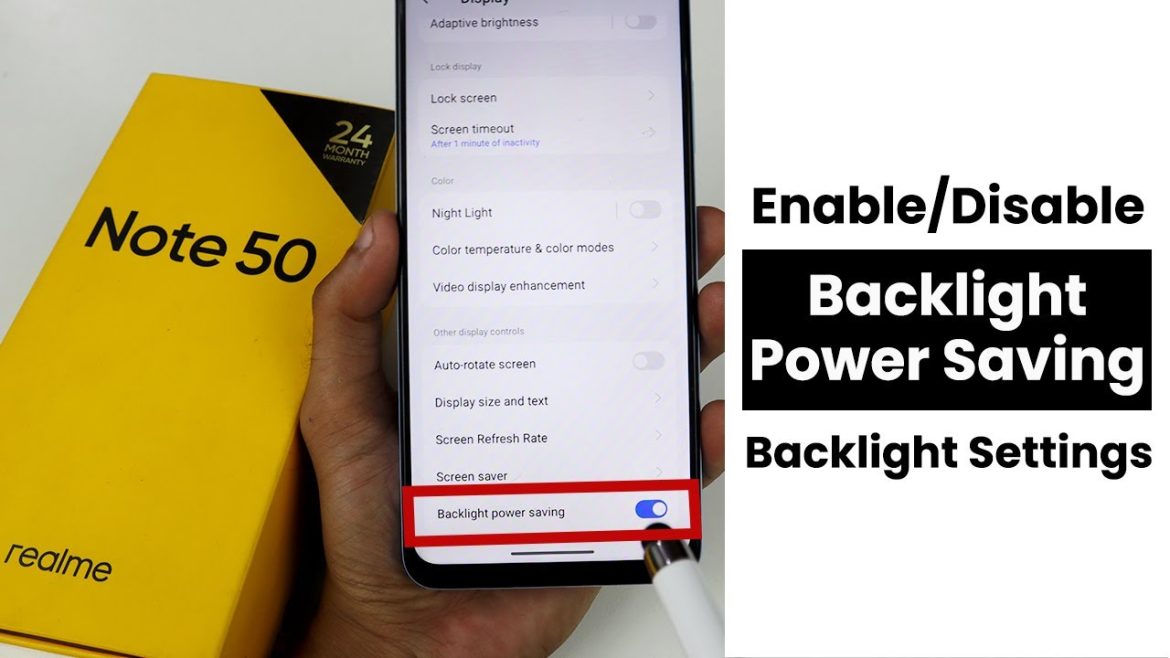 Enable/Disable Backlight Power Saving In Realme Note 50 | Backlight Settings