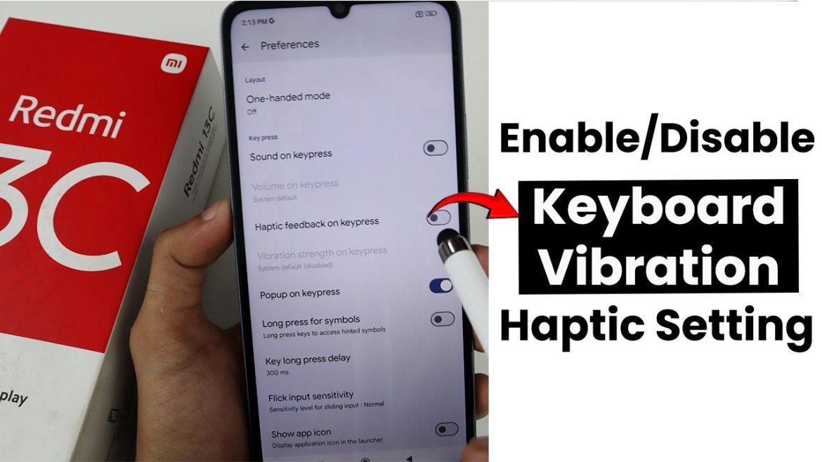 Enable/Disable Keyboard Vibration in Redmi 13C | Keyboard Haptic Settings