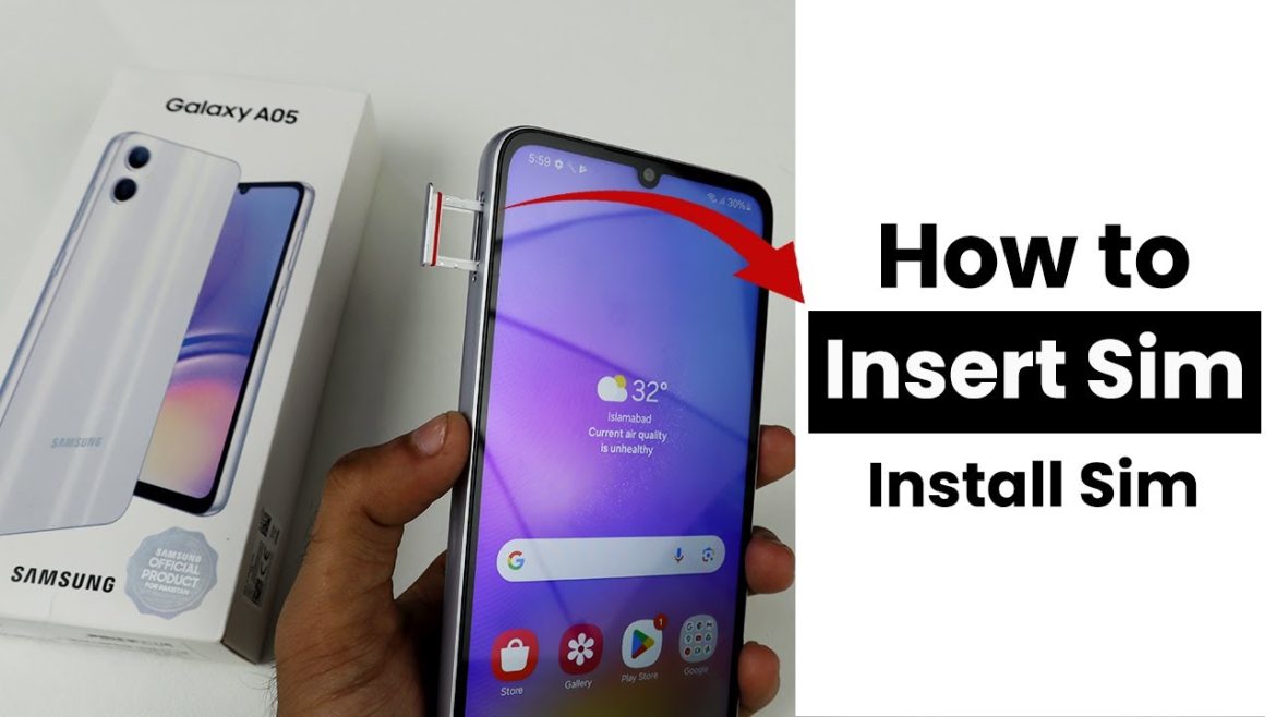 How To Insert Sim Samsung Galaxy A05 | Install Sim