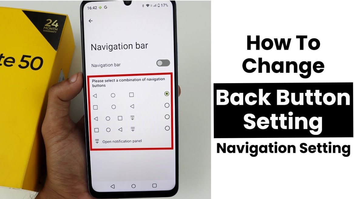 How to Change Back Button In Realme Note 50 | Navigation Setting