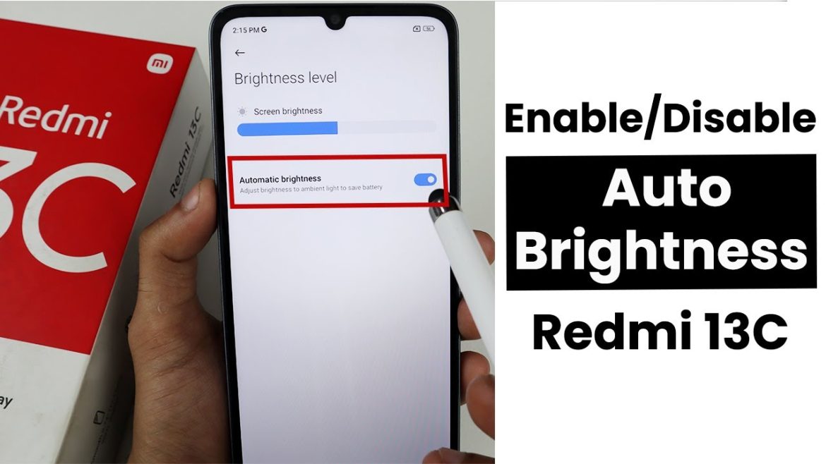 How to Disable Auto Brightness In Redmi 13C | Brightness Settings
