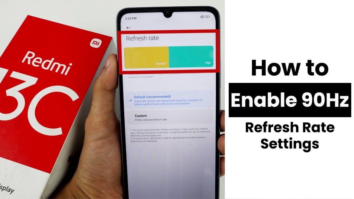 How to Enable 90Hz In Redmi 13C | Refresh Rate Settings