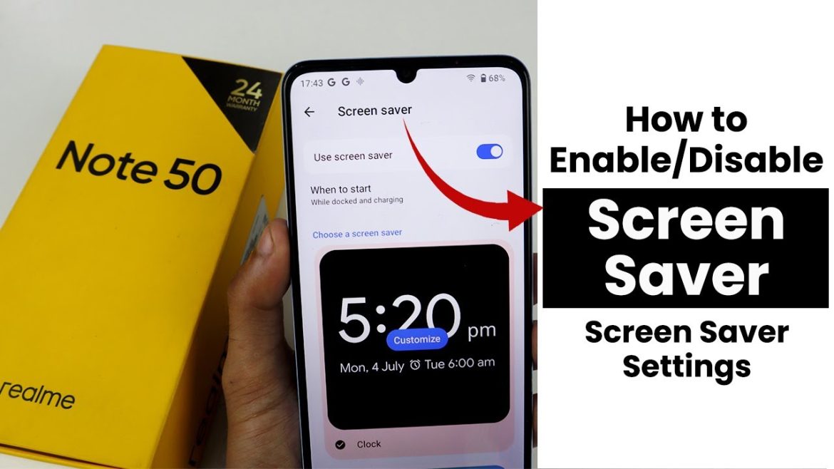 How to Enable/Disable Screen Saver In Realme Note 50 | Screen Saver Settings