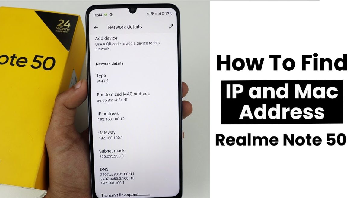 How to Find IP Address And Mac Address In Realme Note 50