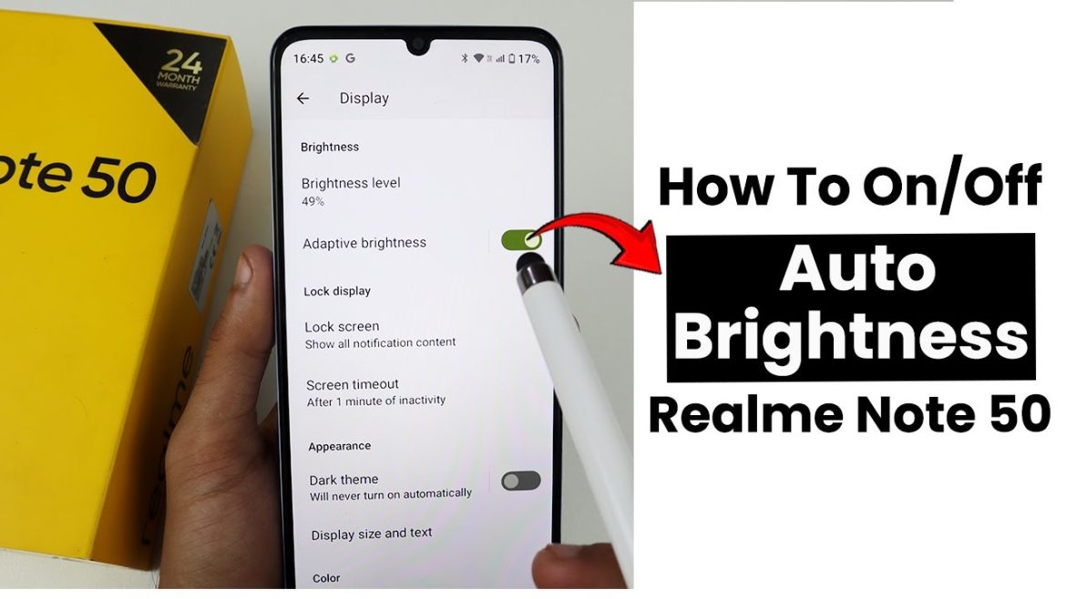 How to Turn OFF Auto Brightness In Realme Note 50 | Brightness Settings