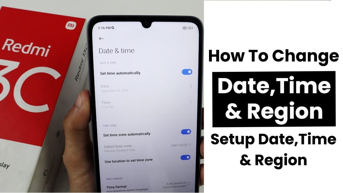 Setup Date, Time and Region In Redmi 13C | Date, Time Settings
