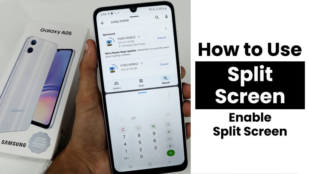 How to Use Split Screen In Samsung Galaxy A05 | Enable Split Screen