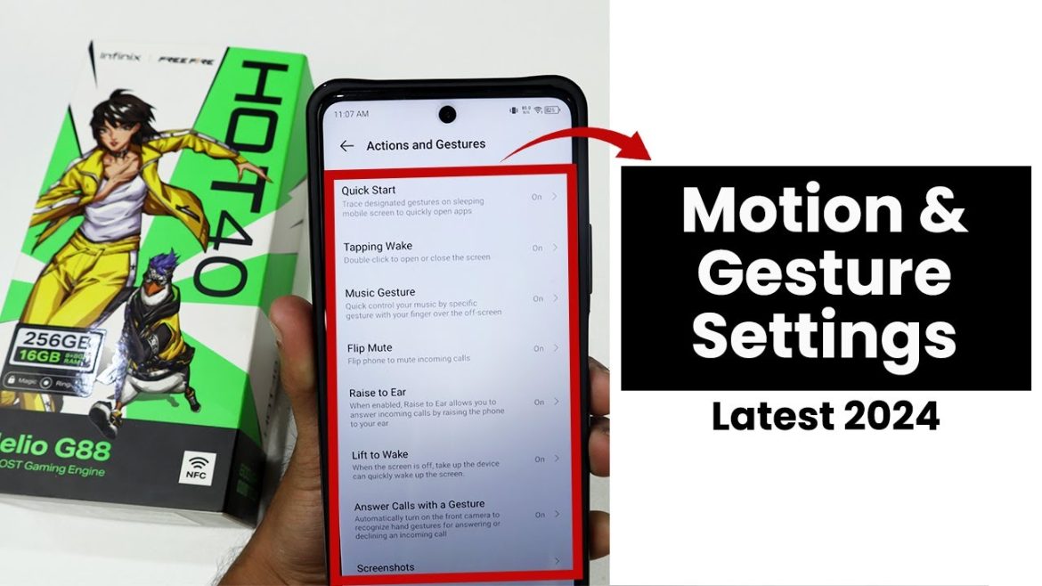 (latest 2024) Infinix Hot 40 Motion and Gesture Settings