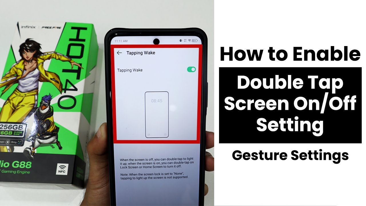 how to set double tap to wake screen on infinix note 5